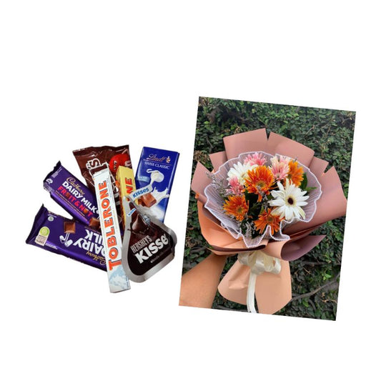 Gerbera Bouquet & Chocolates